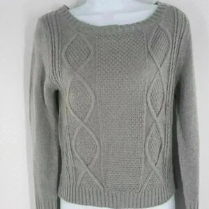 Heart-n-Crush Women's Grey Soft Long Sleeve Sweater Size Medium